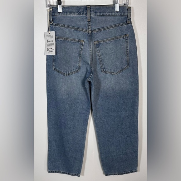 Etica Altin Loose Cropped High Rise Distressed Button Fly Jeans Size 25 NWT - Picture 4 of 6